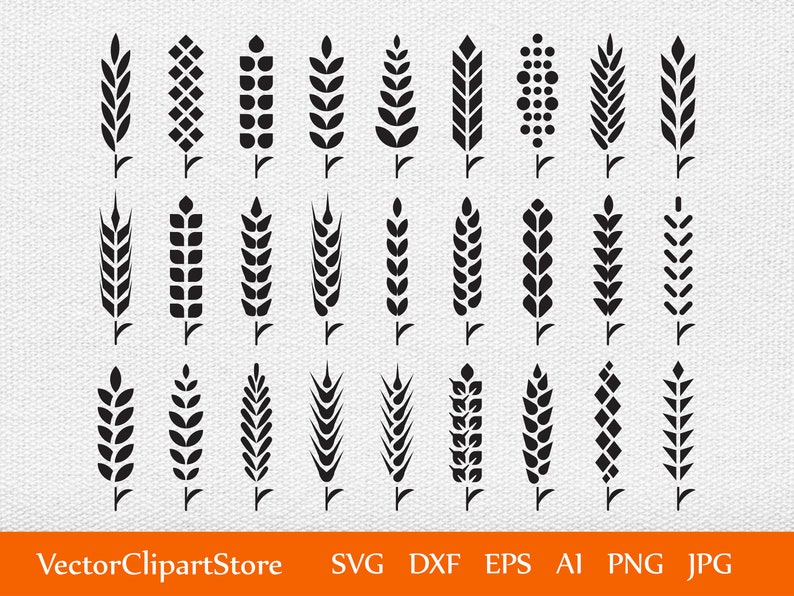 Paper Party Kids Wheat Svg Bundle Vector Bundle Wheat Bundle Wheat Svg Grain Svg Wheat Clipart Cut Files Cricut Silhouette Vector Craft Supplies Tools