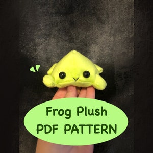 Frog Plush Sewing PDF Pattern - DIY Frog Plushie