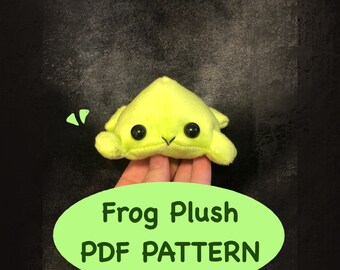 Frog Plush Sewing PDF Pattern - DIY Frog Plushie