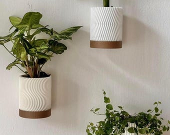 Wall Mount Planter Pot Set with Drip Tray  | Multiple Designs & Eco-friendly | Hanging Planter Pot