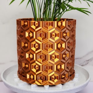 Cache-pot Diamond avec système de drainage : décoration écologique, jardinière géométrique