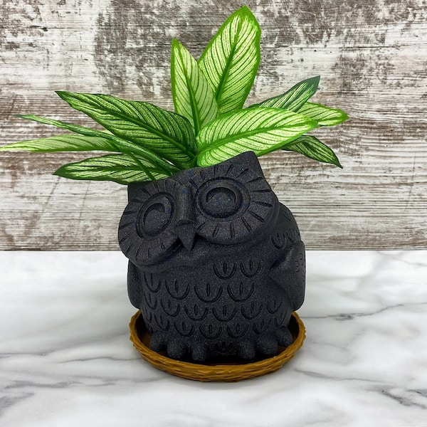 Owl Planter with Drip Nest