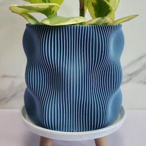 Bubbly Planter: Eco-Friendly Decor, Modern Plant Pot w/ Drainage & Matching Drip Tray For Houseplants, Small Large, 4 6 8 10 Inch