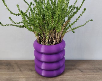 Purple Bubble Ring Planter Pot With Optional Hidden Drip tray bottom