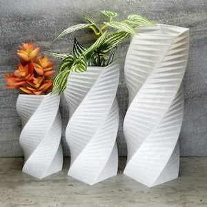 Marble Twisted Flower vase | Table Vase | Home Decor
