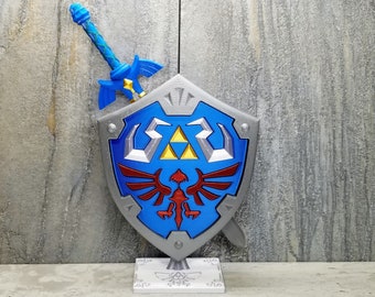 8" Zelda Hylian Shield With Desk/Shelf Stand