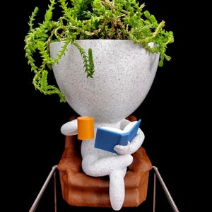 Människor kaffe och bokplanter | Avslappnad pose dricker kaffe suckulentplanter | Kaffeälskare presentidé | Soffbordsdekoration