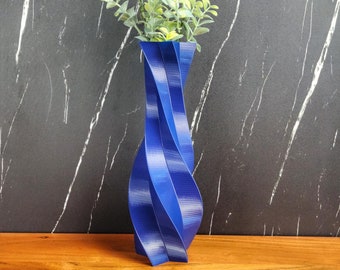 Marineblaue Twisted Star Vase | Tischvase | Wohnkultur | Unikat Vase