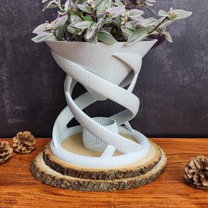 The Funnel Planter with Stand and Water Catch for Indoor House Plants |Innovative Décor | Modern & Original Design | Gift for Plant Lovers