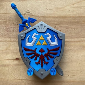 Wall Mounted 8" Zelda Hylian Shield With Optional Master Sword (Buy a shield and sword and get 15% off total)