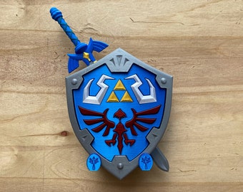 Wall Mounted 8" Zelda Hylian Shield With Optional Master Sword (Buy a shield and sword and get 15% off total)