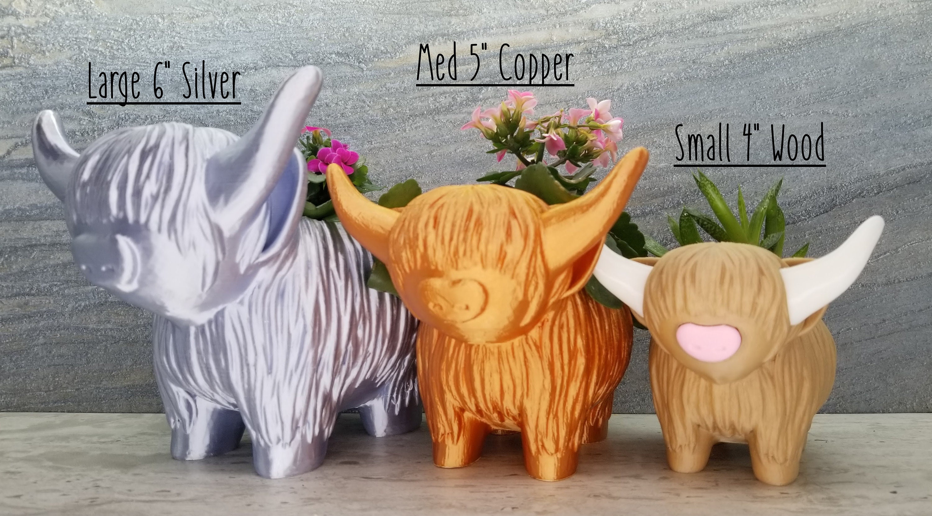 Piantatrice A Forma Di Mucca Delle Highlands – Decorazione Giardino In Rattan 40cm