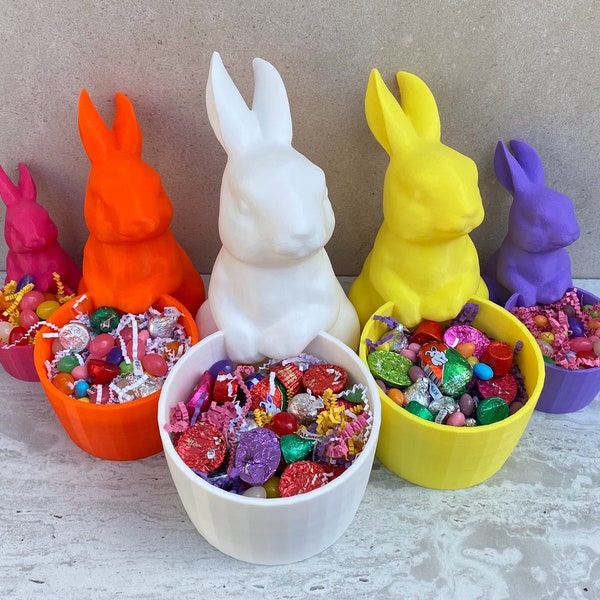 Bunny/Rabbit candy bowl or Planter, Bunny Home decor