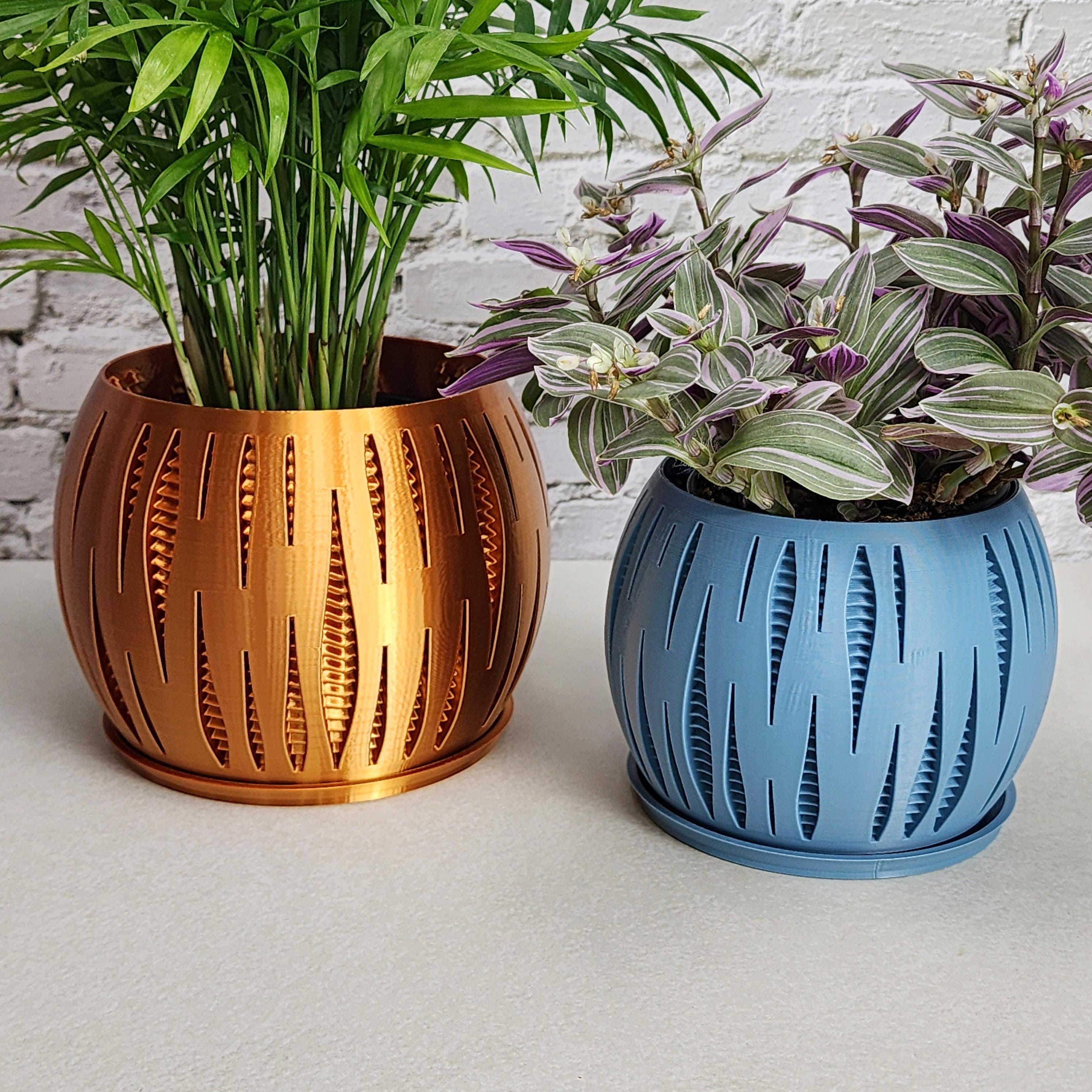 Split Seam Orb Planter: Modern Eco-friendly Plant Pot, Indoor Planter