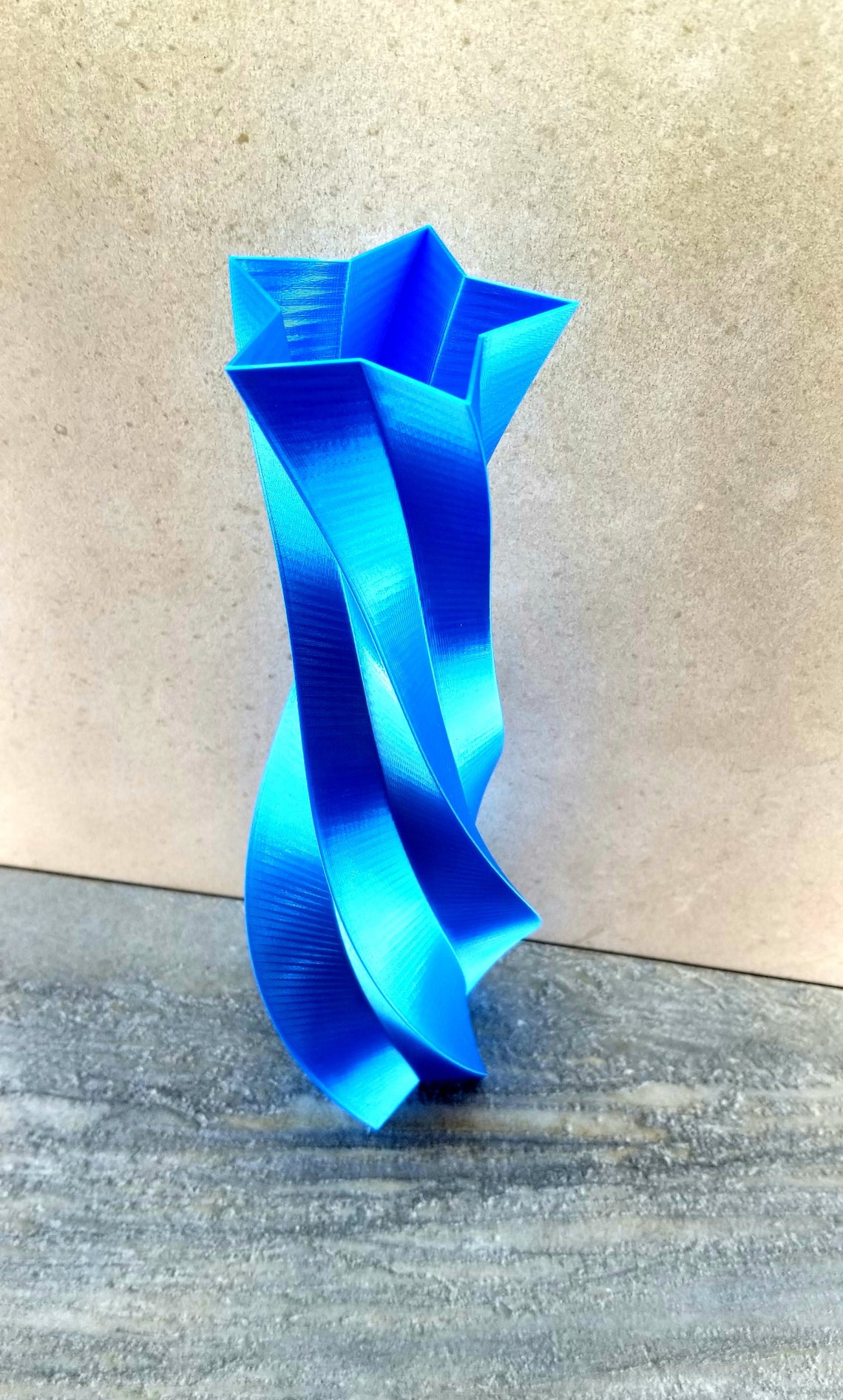 Silky Light Blue Twisted Star Vase Table Vase Home Decor Etsy