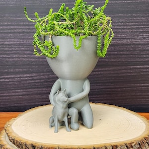 Husky People Planter  | Gift for Husky Lovers | Succulent planter | Shelf Décor  | Dog lover gift | Gift for Malamute Lovers