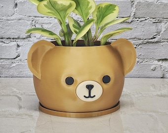 Bear Head Planter Pot