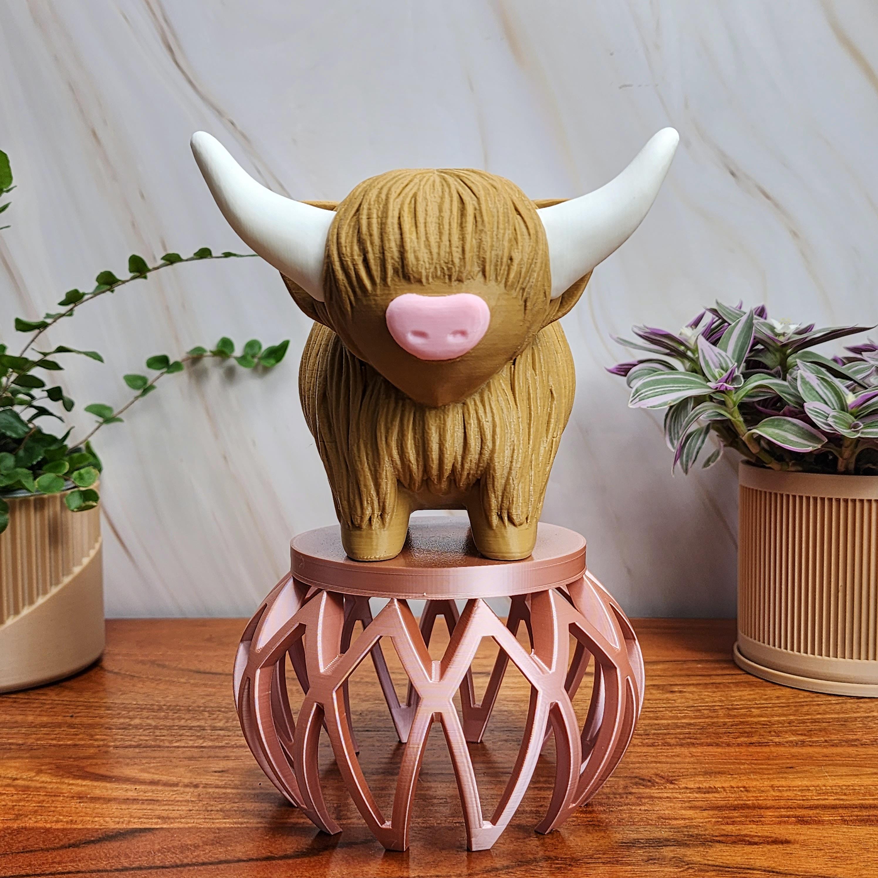 Vaso Per Piantatrice Di Mucca - Vaso Di Fiori Animale, Vaso Di Fiori Di Mucca delle Highlands | Vaso Succulento Creativo Di Mucca Highlands Da 4