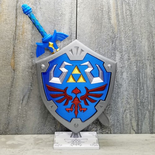 8" Zelda Hylian Shield With Desk/Shelf Stand