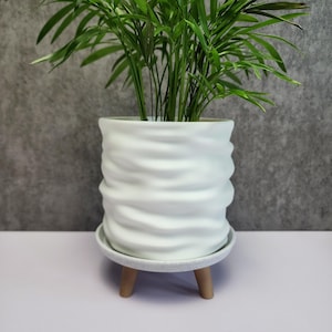The Clayla Planter Pot with Drainage | Original Design & Eco-friendly | 4 6 8 Inch