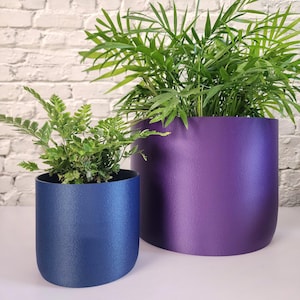 Simple Textured Planter Pot with Drainage | Original Design & Eco-friendly | 4 5 6 7 8 10 Inch