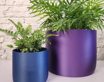 Simple Textured Planter Pot with Drainage | Original Design & Eco-friendly | 4 5 6 7 8 10 Inch