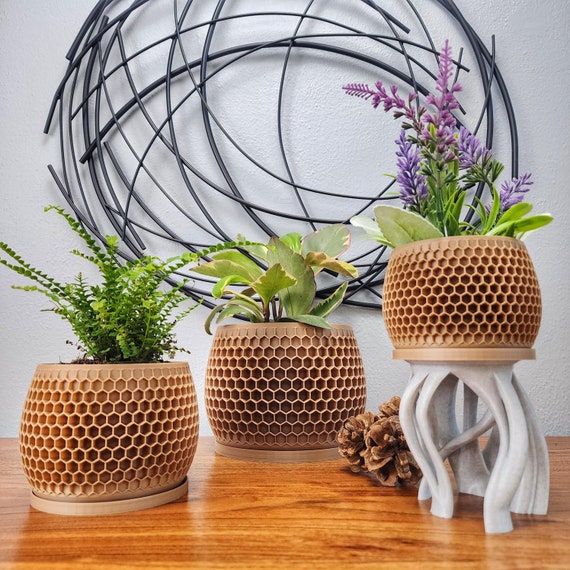 Der Wabentopf mit wabenfrmiger Drainage | Ursprngliches Design |  Einzigartiger Blumentopf - Etsy sterreich