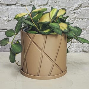 The Line Planter Pot with Honeycomb Drainage | Original Design & Eco-friendly | 4 5 6 7 8 10 Inch