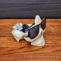 Skull Glasses Holder with Tray  | Gothic Sunglasses holder  | Night Stand Glasses Tray