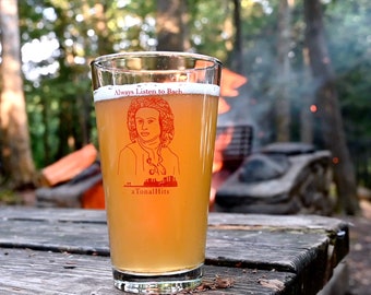 Always Listen to Bach Pint Glass