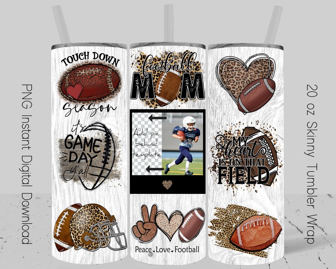 Football Mom Tumbler Wrap 20oz Skinny Football Mom Tumbler Template
