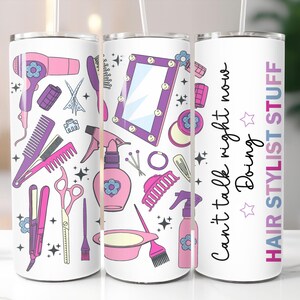Grappige kapper beker wrap sublimatie png 20oz skinny can't talk nu doen kapper dingen citaat ontwerp digitale download