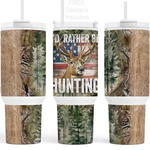 Jagd 40 Unzen Tumbler Wrap Sublimation PNG Lustiges Zitat 40 Unzen Tumbler Design Digitaler Download Ich würde eher, Jagd