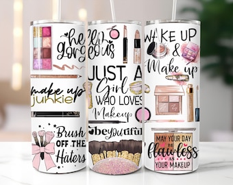 Adesivo per bicchiere da trucco: design a sublimazione slim da 20 oz (download digitale)