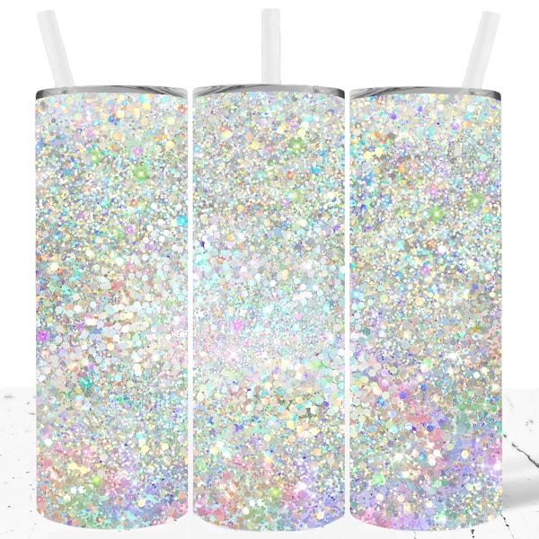 Glitter iridescent tumbler sublimation designs holographic tumbler straight design 20 oz skinny tumbler png digital download commercial use