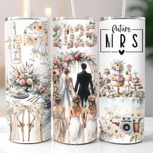 Verlobte Becher wickeln Sublimation 20 Unzen dünnes Design future mrs Zitat Becher png verlobt Verlobung heiraten digitaler Download