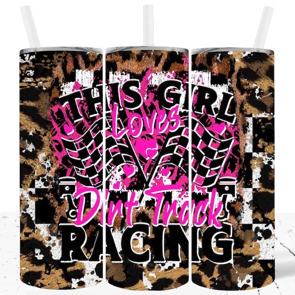 Dirt Track Racing Tumbler Wrap PNG 20oz Skinny Tumbler Sublimation Waterslide Racing Wrap Download Racing Wife Tumbler Wrap Commercial Use