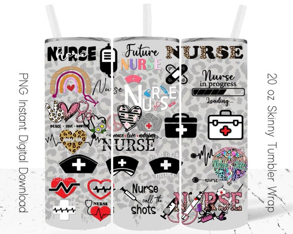 Nurse Nursing Healthcare Waterslide Decals for Tumblers