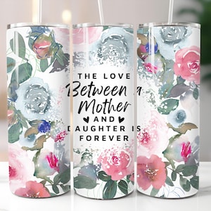 Moederdag beker sublimatie wrap 20oz mager ontwerp PNG bloemen moeder en dochter beker ontwerp wrap van dochter