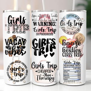 Voyage pour filles 2025 gobelet skinny 20 oz sublimation pour filles voyage en cours design d'emballage pour gobelet moins cher que la thérapie devis en téléchargement numérique