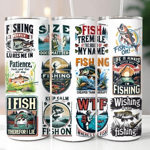 Diseño de sublimación para vaso delgado de pesca de 20 oz, diseño de frases de "deseando estar pescando" para hombres, descarga digital PNG de pez