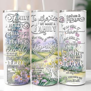 Envoltura de vaso familiar de 20 oz, sublimación PNG, juntos lo tenemos todo, citas familiares, descarga digital, la felicidad es un diseño casero.