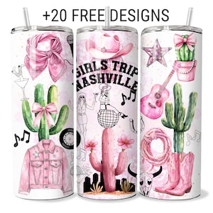 Nashville Girls Trip 2025 Tumbler Wrap: Sublimation PNG (Digital Download)