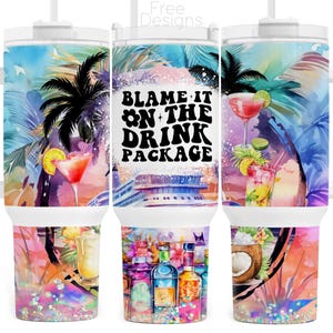 Cruise 40 oz Tumbler Wrap Sublimatie PNG Funny Cruise 40 oz Tumbler Wrap Cruisen met een kans op drinken ontwerp digitale download
