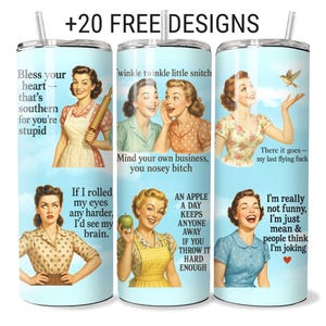 Funny womens tumbler wrap sublimation png 20oz skinny design sweary sarcastic quotes sassy tumbler template digital download adult R18