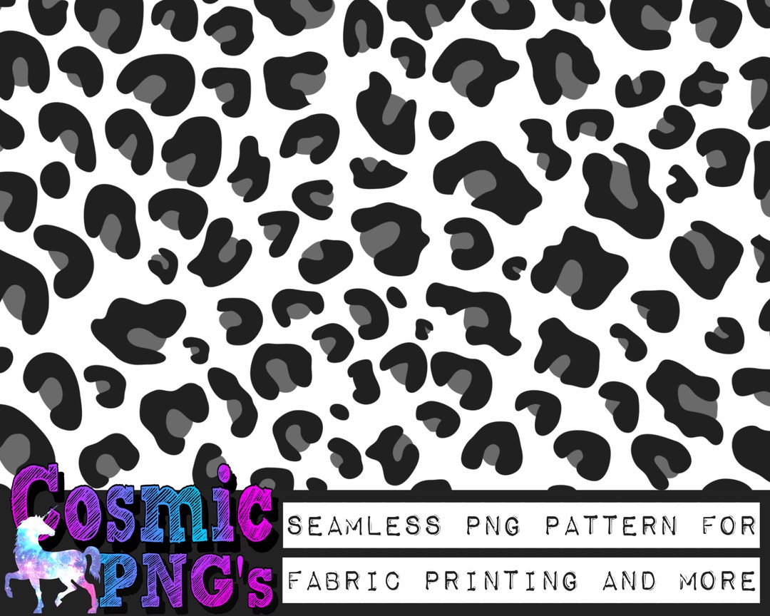 Seamless Pattern Black and White Leopard Print Digital Download ...