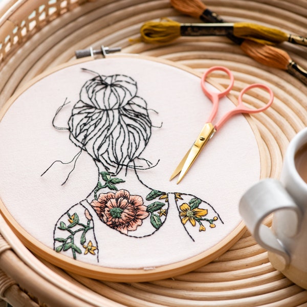 Kit de broderie moderne d'épaules tatouées