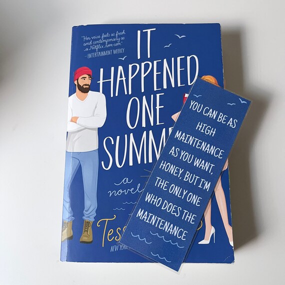 It Happened One Summer Bookmark / Tessa Bailey Laminated - Etsy
