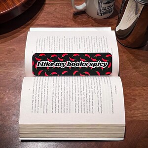 I Like My Books Spicy Bookmark / Laminated Bookmark, Booktok, Bookstagram, Romance Book, Bookish, Booksta, Bookish Gifts