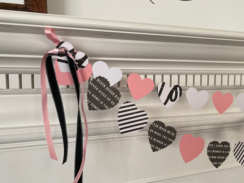 Valentine\u2019s Day Heart Banner Valentine\u2019s Decor Heart Banner